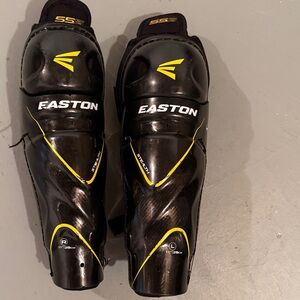 Easton Black and Yellow hockey Shin Guards